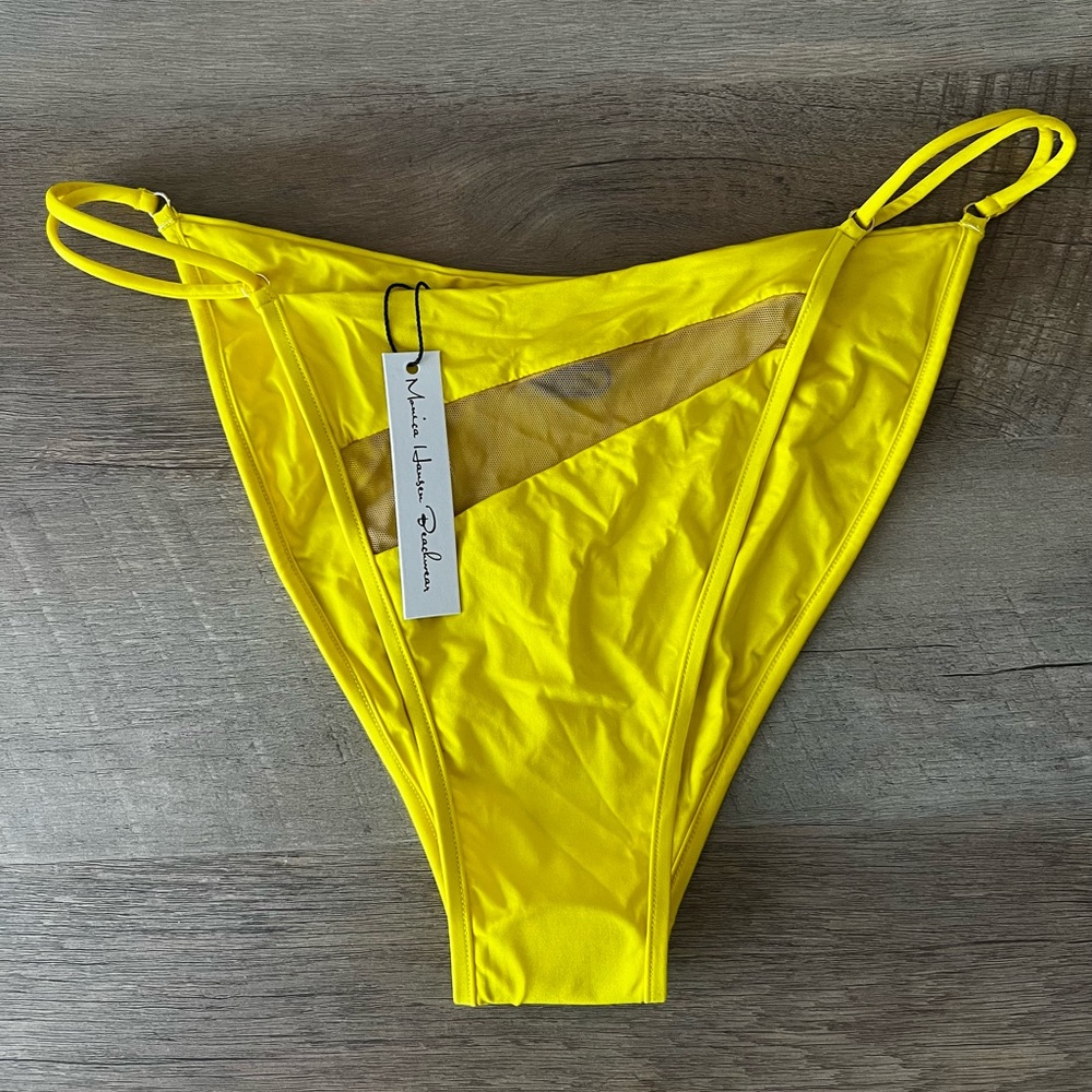 NWT Monica Hansen x Revolve Beachwear Yellow Bikini Bottoms